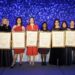 Inspirational group of award-winning entrepreneurs holding their accolades at the 2019 RBC Canadian Women Entrepreneur Awards
