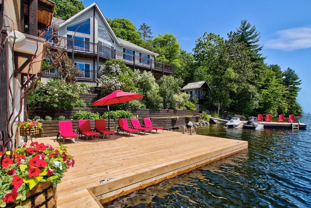 Winchester property by Jayne's Luxury Rentals, a testament to Muskoka's timeless lakeside luxury.